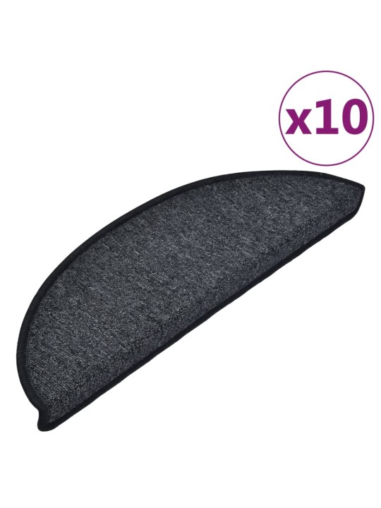 Nášlapy na schody 10 ks 56x17x3 cm antracitové