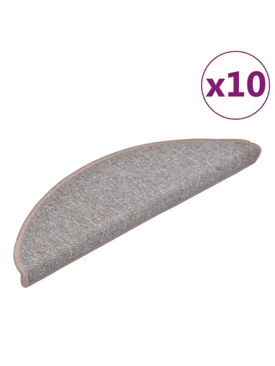 Nášlapy na schody 10 ks 56x17x3 cm světle hnědé