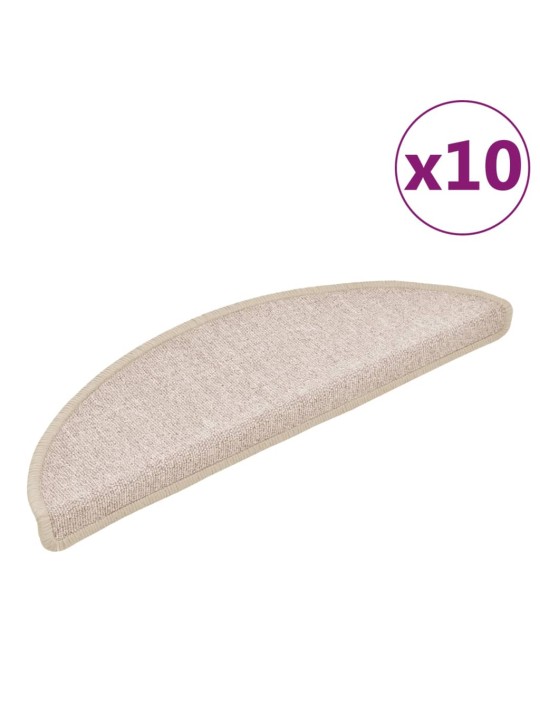 Nášlapy na schody 10 ks 56x17x3 cm taupe