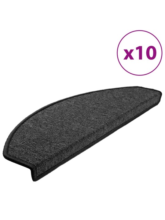 Nášlapy na schody 10 ks 65x24x4 cm antracitové