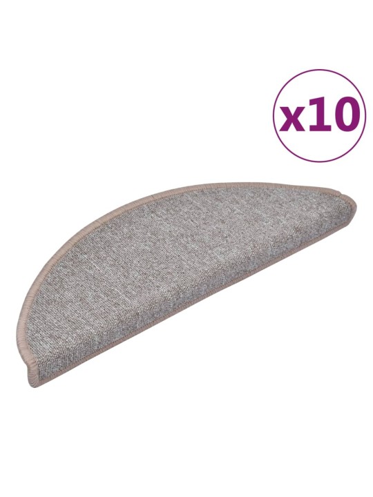 Nášlapy na schody 10 ks 65x24x4 cm světle hnědé
