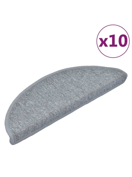 Nášlapy na schody 10 ks 65x24x4 cm světle šedé