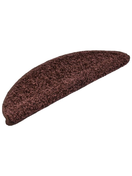 Nášlapy na schody 10 ks 56 x 17 x 3 cm hnědé
