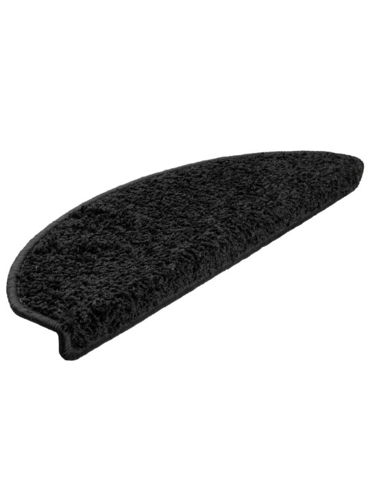 Nášlapy na schody 10 ks 65 x 21 x 4 cm černé