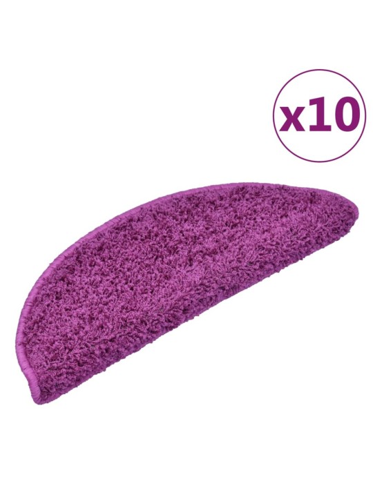 Nášlapy na schody 10 ks 65 x 21 x 4 cm fialové