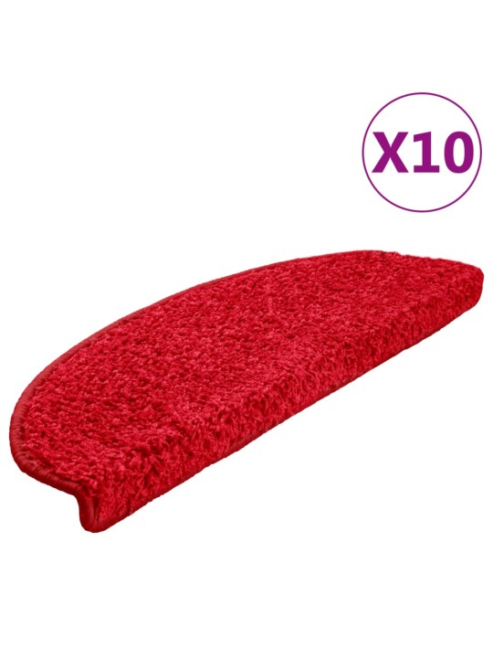 Nášlapy na schody 10 ks 65 x 21 x 4 cm červené