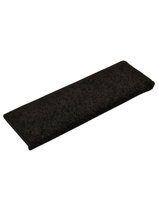 Nášlapy na schody 10 ks 65 x 21 x 4 cm černé