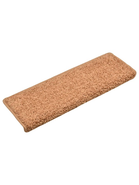 Nášlapy na schody 10 ks 65 x 21 x 4 cm hnědé