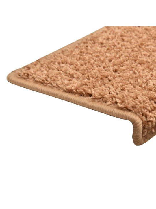 Nášlapy na schody 10 ks 65 x 21 x 4 cm hnědé