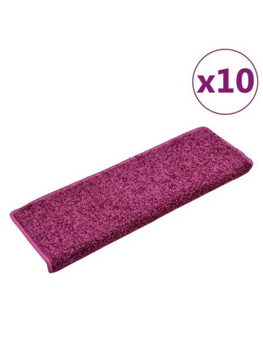 Nášlapy na schody 10 ks 65 x 21 x 4 cm fialové