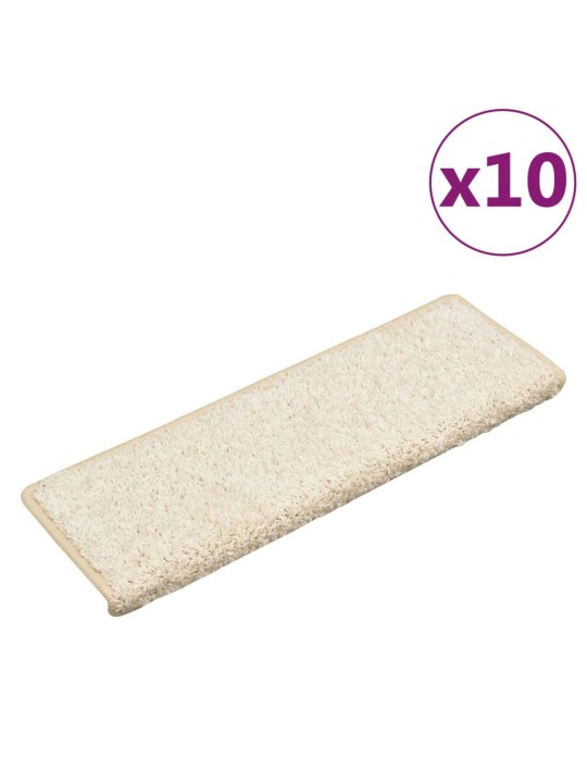 Nášlapy na schody 10 ks 65x21x4 cm bílé
