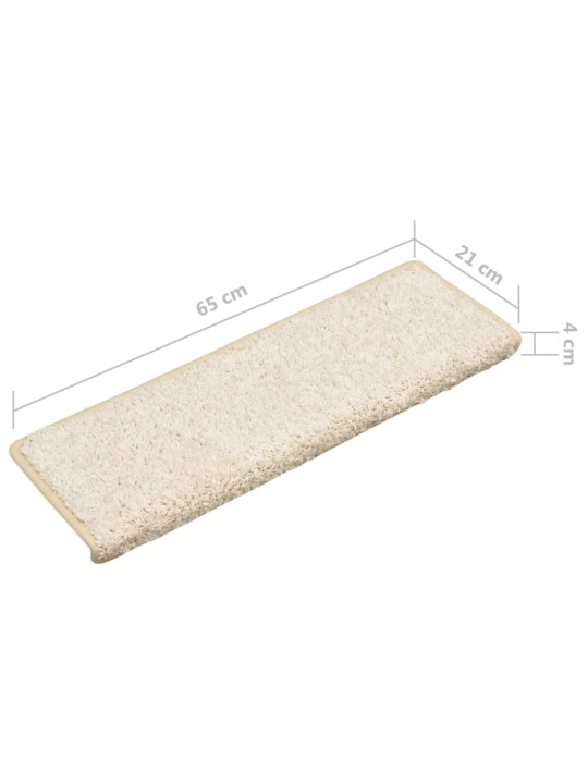 Nášlapy na schody 10 ks 65x21x4 cm bílé