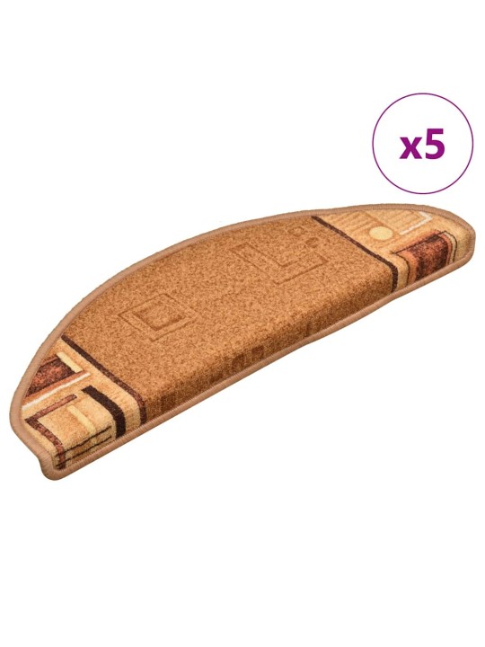 Nášlapy na schody samolepicí 5 ks 65x21x4 cm béžové