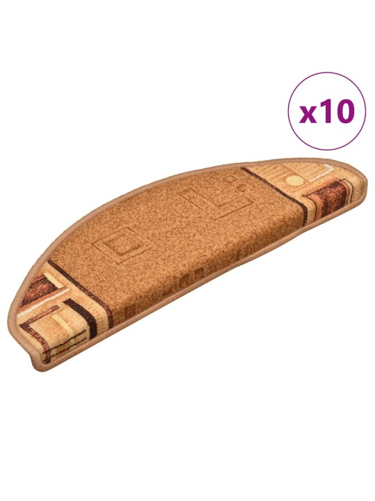 Nášlapy na schody samolepicí 10 ks 65x21x4 cm béžové