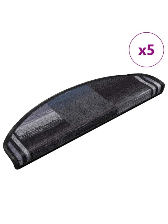 Nášlapy na schody samolepicí 5 ks 65x21x4 cm černošedé