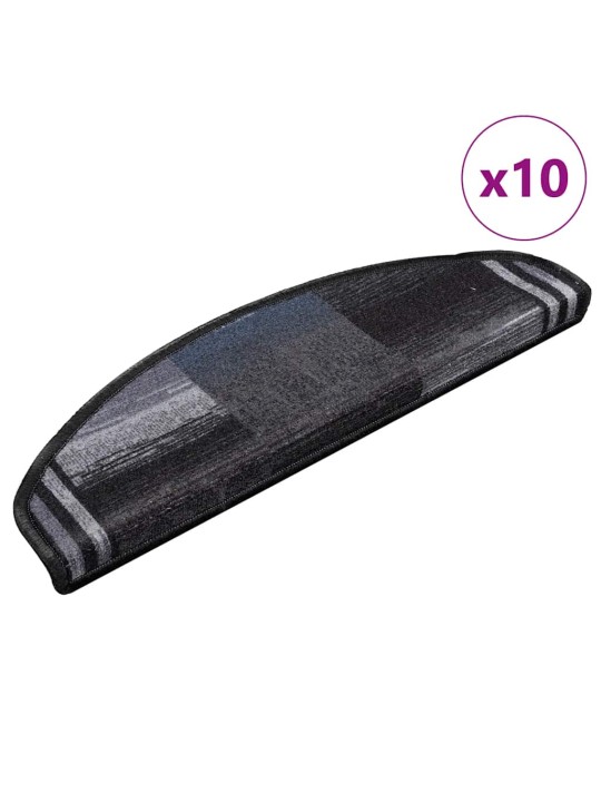 Nášlapy na schody samolepicí 10 ks 65x21x4 cm černošedé