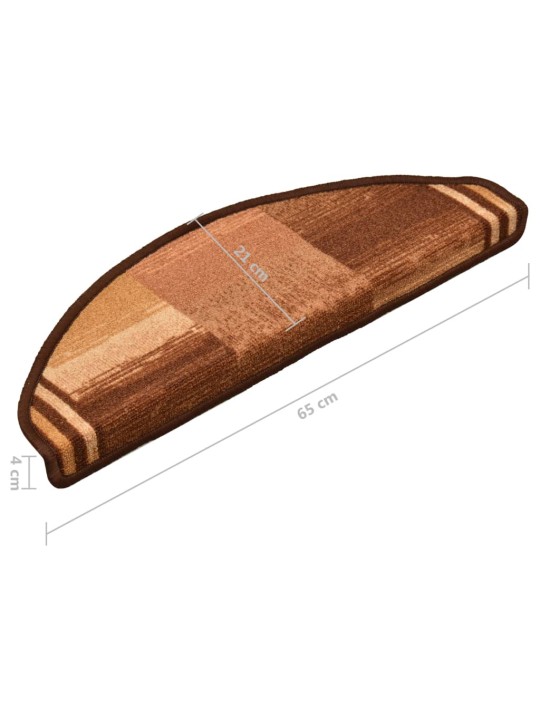 Nášlapy na schody samolepicí 5 ks 65x21x4 cm hnědé