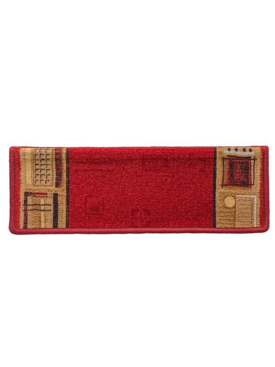 Nášlapy na schody samolepicí 10 ks 65x21x4 cm červené