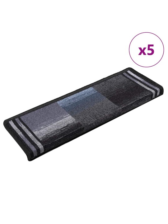 Nášlapy na schody samolepicí 5 ks 65x21x4 cm černošedé
