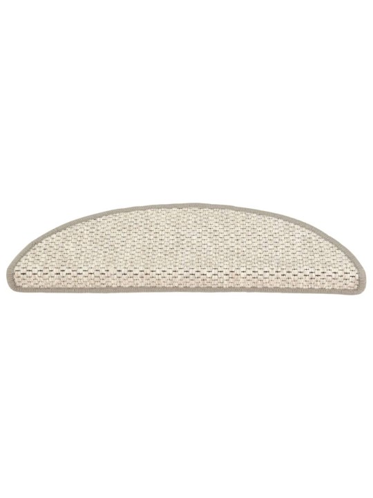 Samolepicí nášlapy na schody sisal 15 ks 56 x 17 x 3 cm platina