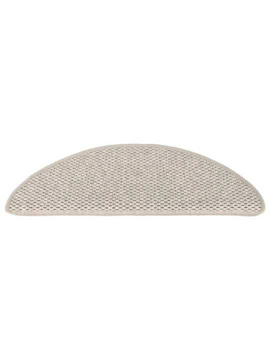 Samolepicí nášlapy na schody sisal 15 ks 56x17x3 cm stříbrné