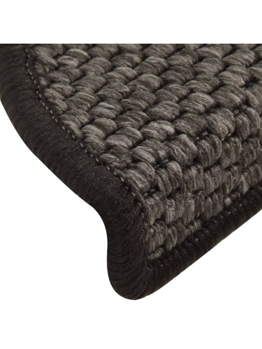 Samolepící nášlapy na schody vzhled sisal 15 ks 56x17x3 cm