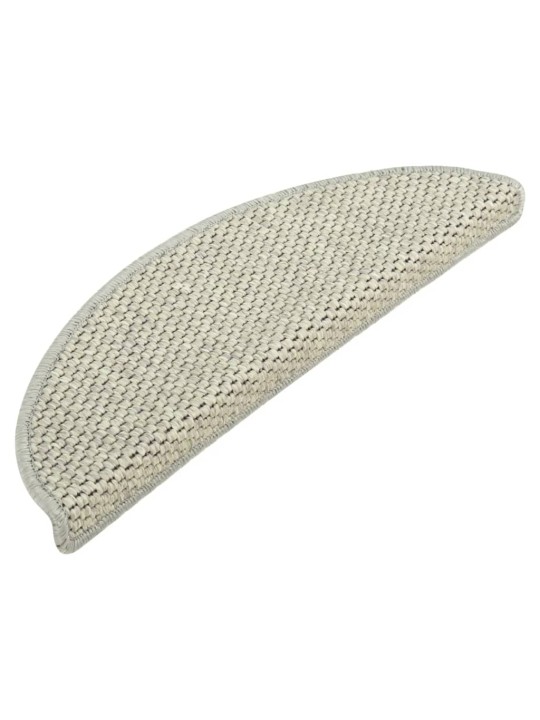 Samolepicí nášlapy na schody sisal 15ks 56x17x3cm světle zelené