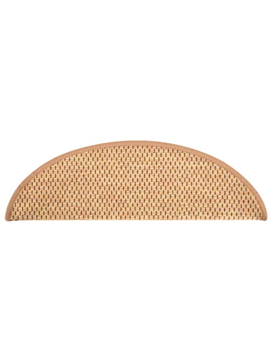 Samolepicí nášlapy na schody vzhled sisal 15 ks 56x17x3cm sisal