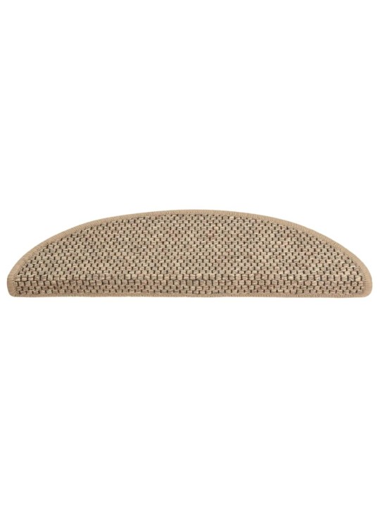 Samolepící nášlapy na schody vzhled sisal 15 ks 56x17x3 cm