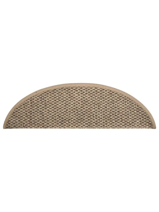 Samolepící nášlapy na schody vzhled sisal 15 ks 56x17x3 cm