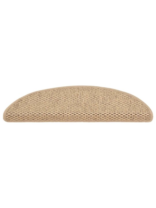 Samolepící nášlapy na schody vzhled sisal 15 ks 56x17x3 cm