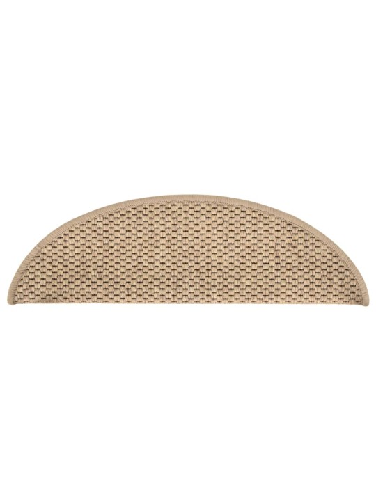 Samolepící nášlapy na schody vzhled sisal 15 ks 56x17x3 cm