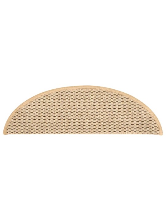 Samolepící nášlapy na schody vzhled sisal 15ks 56x17x3cm béžové