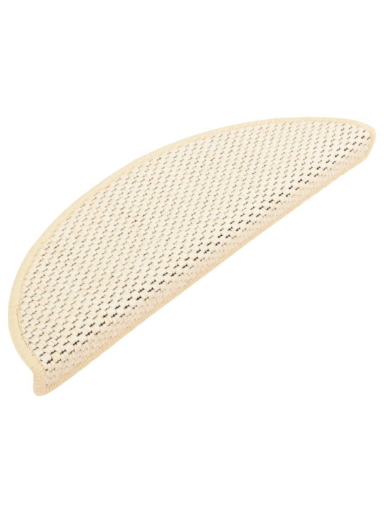 Samolepicí nášlapy na schody sisal 15 ks 56 x 17 x 3 cm berber