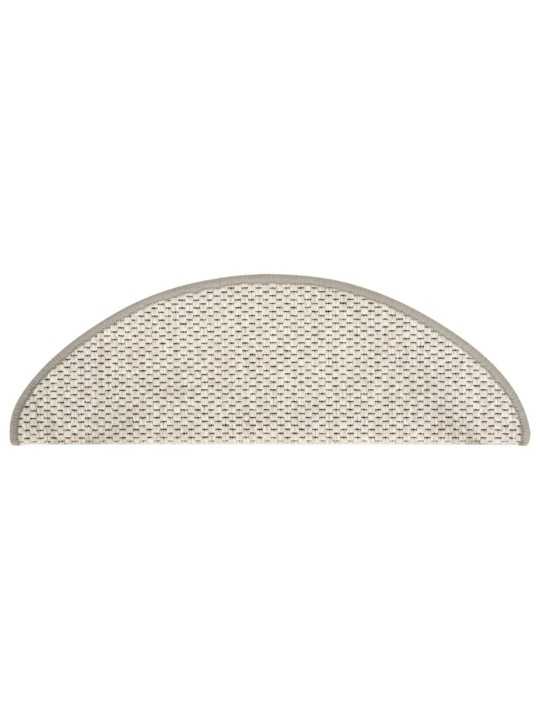 Samolepicí nášlapy na schody sisal 15 ks 65 x 21 x 4 cm platina