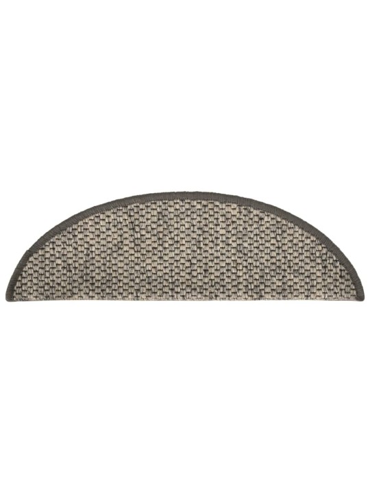 Samolepicí nášlapy na schody sisal 15 ks 65x21x4 cm hnědobéžové