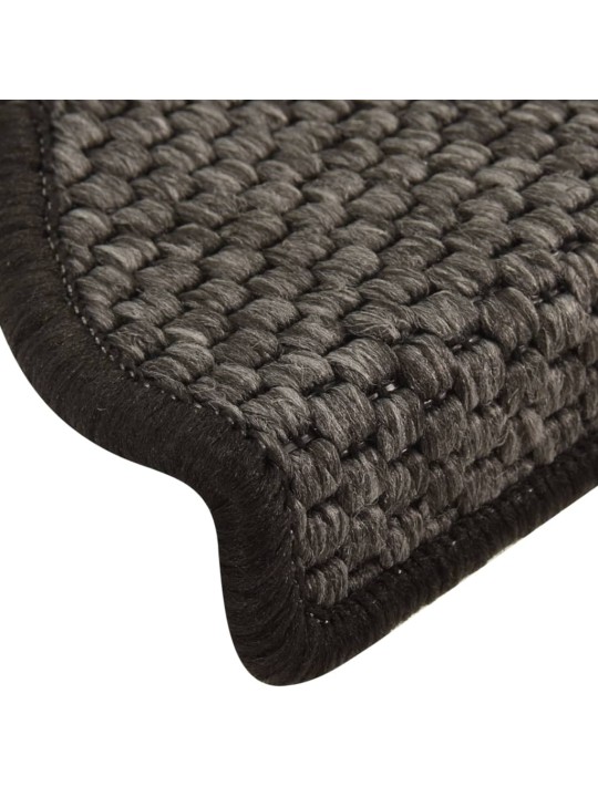 Samolepící nášlapy na schody vzhled sisal 15 ks 65x21x4 cm