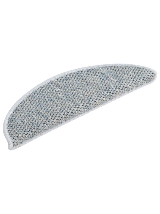 Samolepící nášlapy na schody vzhled sisal 15 ks 65x21x4cm modré