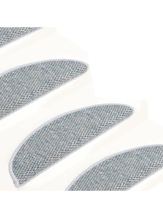 Samolepící nášlapy na schody vzhled sisal 15 ks 65x21x4cm modré