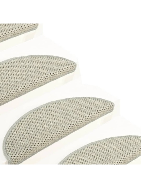 Samolepicí nášlapy na schody sisal 15ks 65x21x4cm světle zelené
