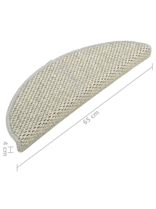 Samolepicí nášlapy na schody sisal 15ks 65x21x4cm světle zelené
