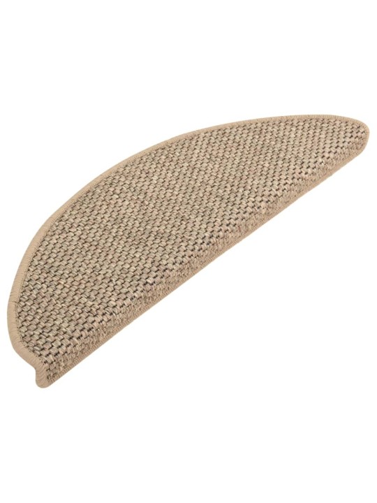 Samolepící nášlapy na schody vzhled sisal 15 ks 65x21x4 cm