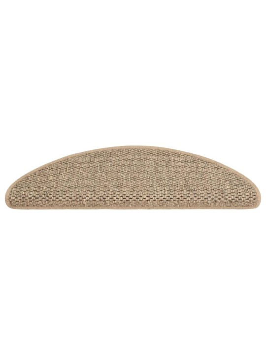 Samolepící nášlapy na schody vzhled sisal 15 ks 65x21x4 cm