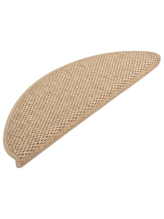 Samolepící nášlapy na schody vzhled sisal 15 ks 65x21x4 cm