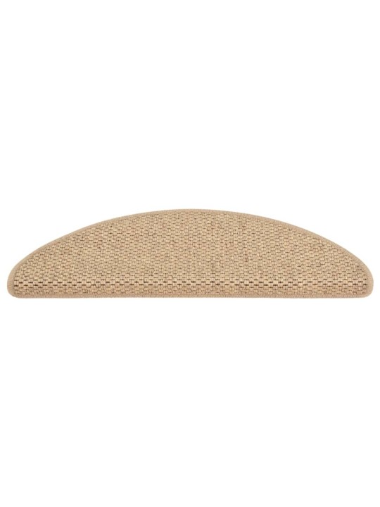 Samolepící nášlapy na schody vzhled sisal 15 ks 65x21x4 cm