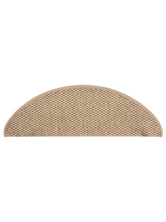 Samolepící nášlapy na schody vzhled sisal 15 ks 65x21x4 cm