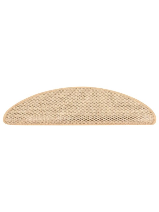 Samolepící nášlapy na schody vzhled sisal 15 ks 65x21x4 cm