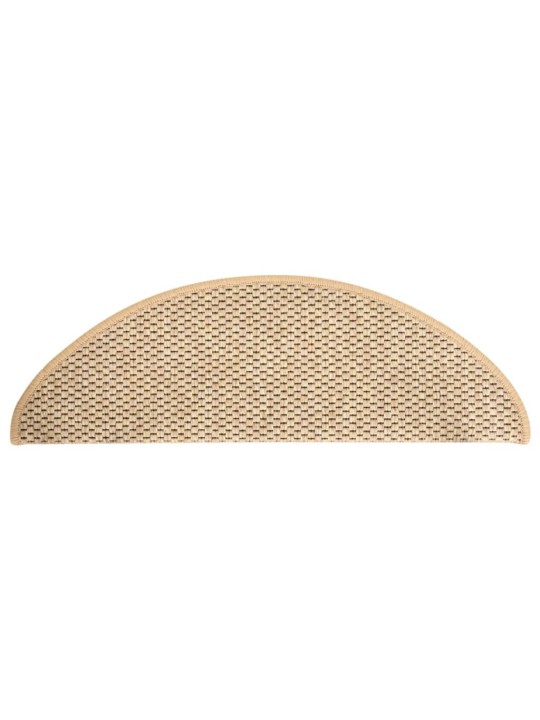 Samolepící nášlapy na schody vzhled sisal 15 ks 65x21x4 cm