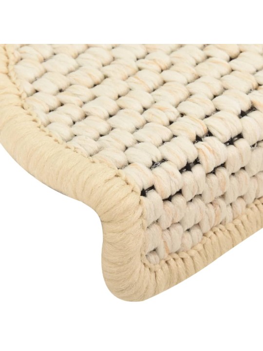 Samolepicí nášlapy na schody sisal 15 ks 65 x 21 x 4 cm berber