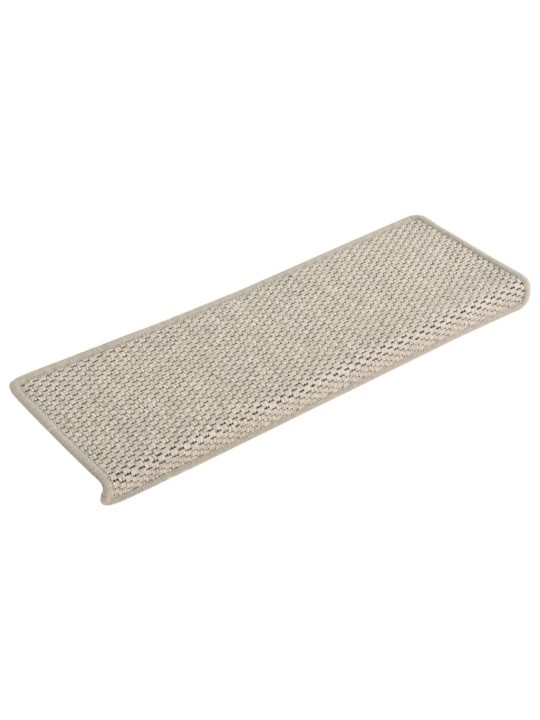 Samolepící nášlapy na schody vzhled sisal 15 ks 65x21x4 cm